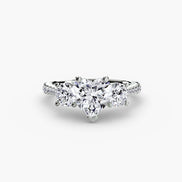 Three-Stone with Pavé Band