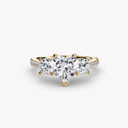 Three-Stone with Pavé Band
