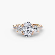 Three-Stone with Pavé Band