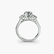 Three-Stone with Pavé Band