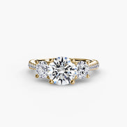 Three-Stone with Pavé Band
