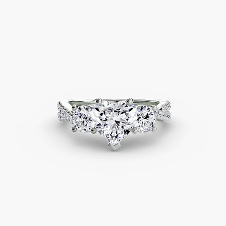 Three-Stone with Pavé Band 2
