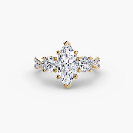 Three-Stone with Pavé Band 2