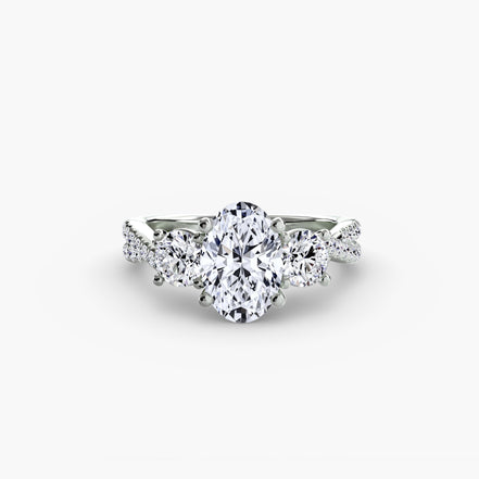 Three-Stone with Pavé Band 2