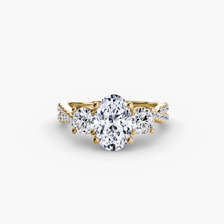 Three-Stone with Pavé Band 2