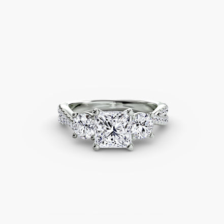 Three-Stone with Pavé Band 2