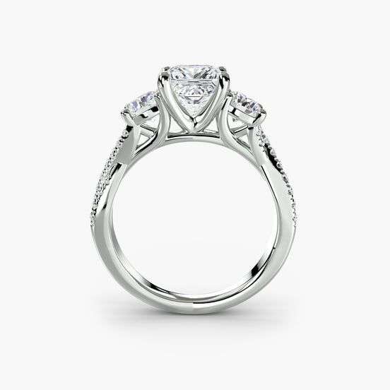 Three-Stone with Pavé Band 2