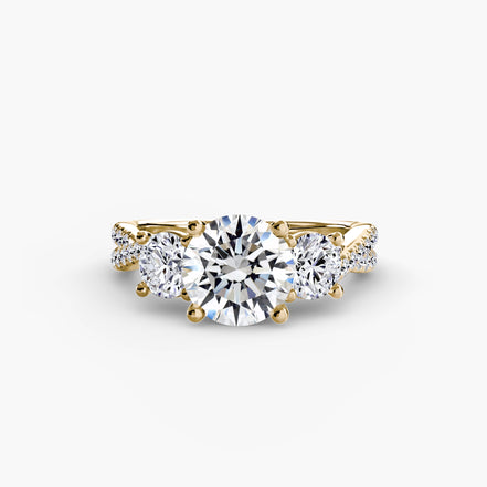 Three-Stone with Pavé Band 2