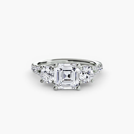 Three-Stone with Pavé Band 3