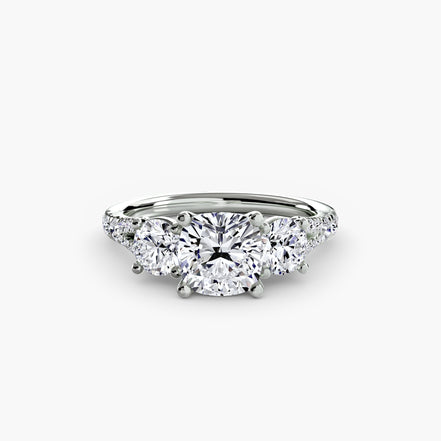 Three-Stone with Pavé Band 3
