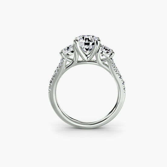 Three-Stone with Pavé Band 3