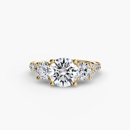 Three-Stone with Pavé Band 3