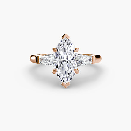 Three-Stone Ring (Baguette Side Stones)