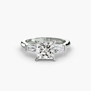 Three-Stone Ring (Baguette Side Stones)
