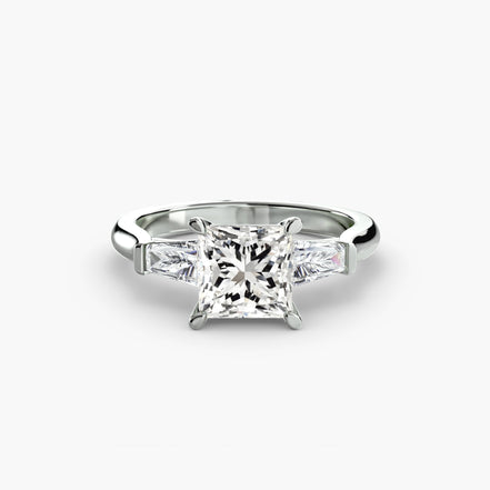 Three-Stone Ring (Baguette Side Stones)