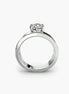 Wide Band Solitaire with Pavé Band