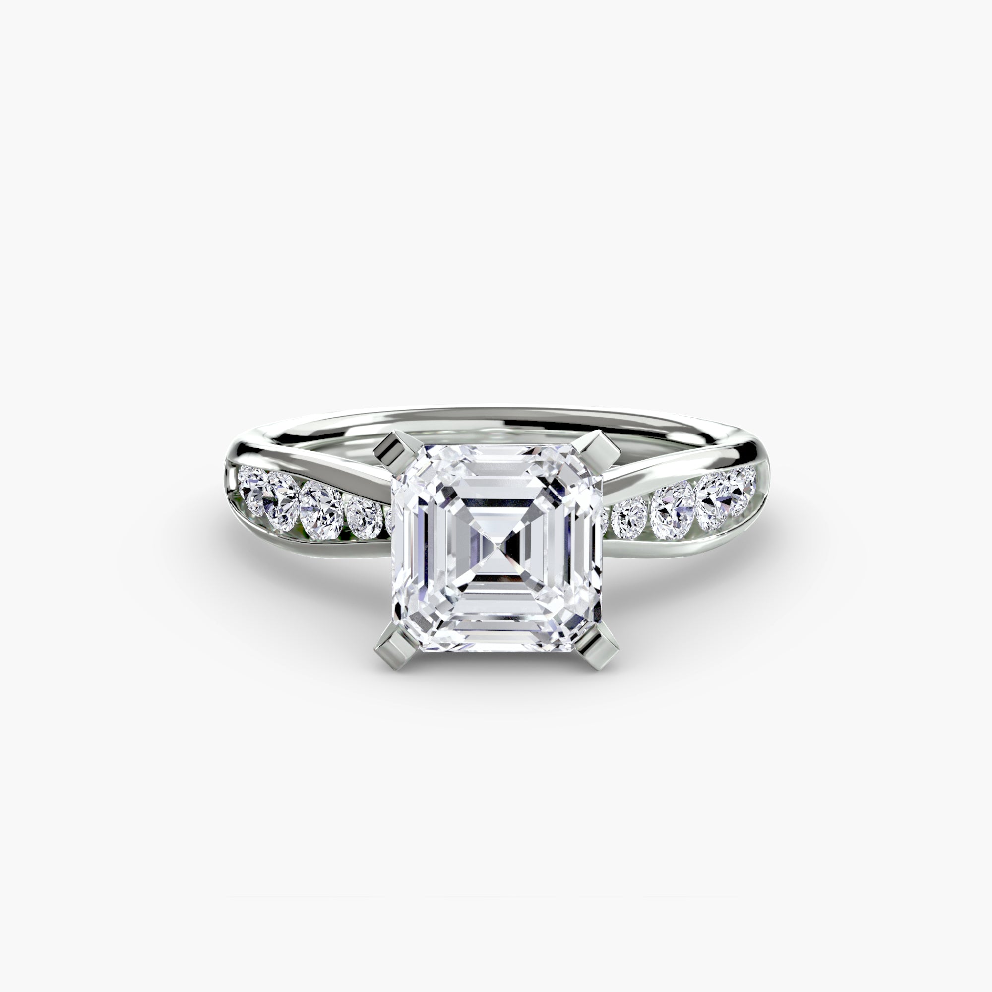 The Pavé Solitaire, Wide Band