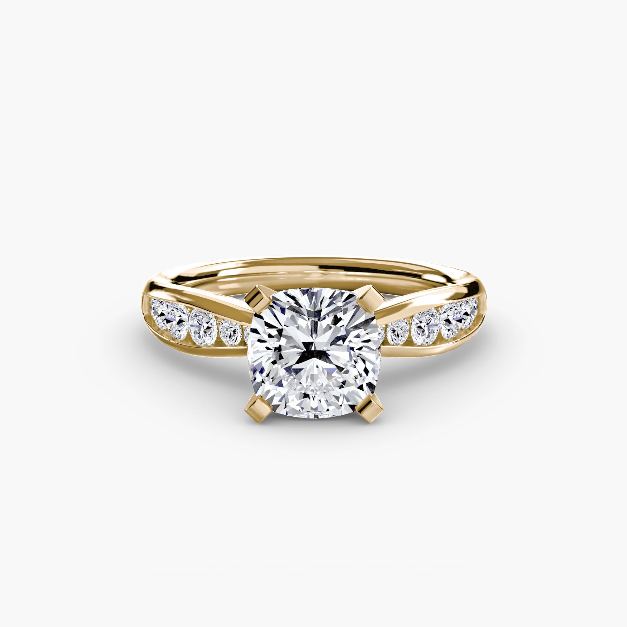 The Pavé Solitaire, Wide Band