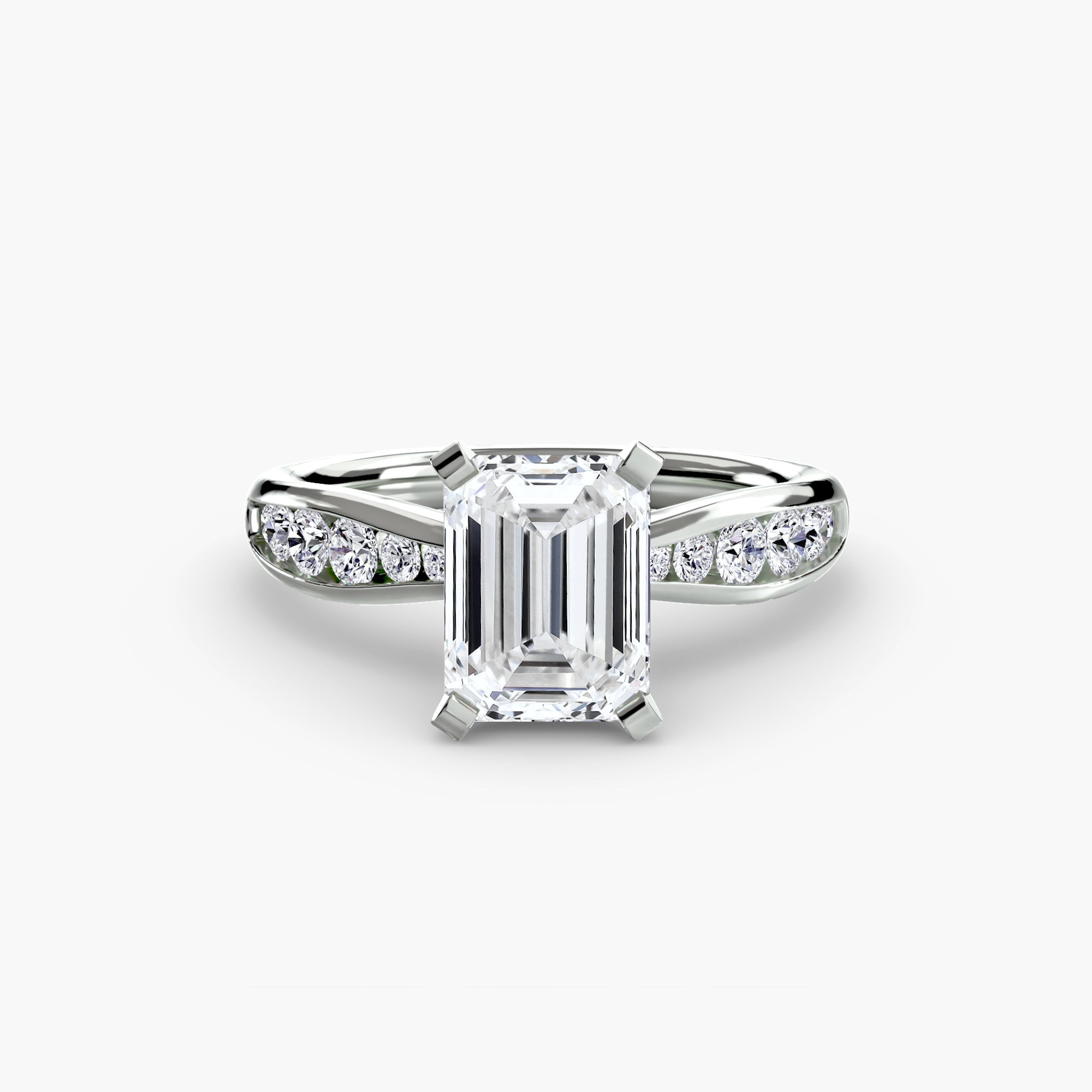 The Pavé Solitaire, Wide Band