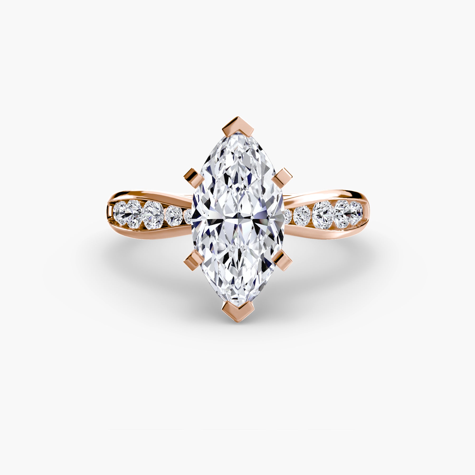 The Pavé Solitaire, Wide Band