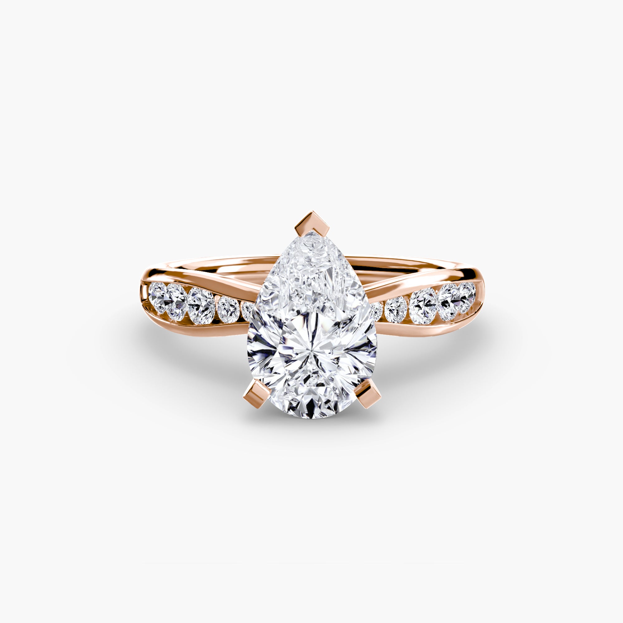 The Pavé Solitaire, Wide Band