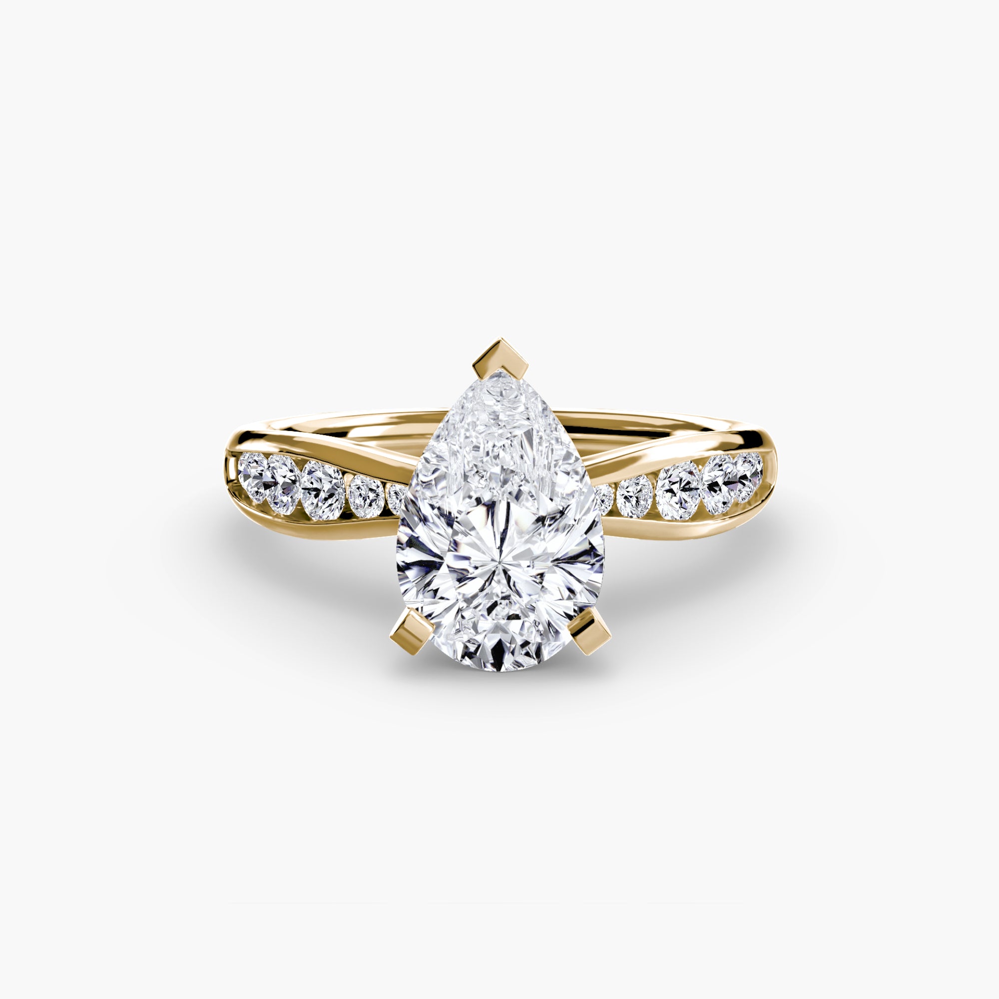 The Pavé Solitaire, Wide Band