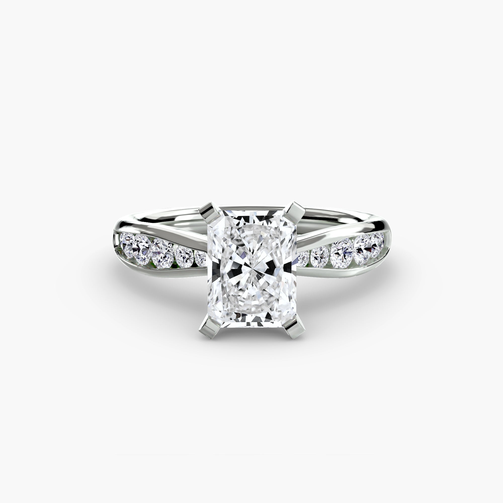 The Pavé Solitaire, Wide Band