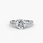 Five Stone Ring with Pavé Band
