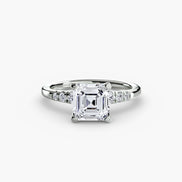 Solitaire with Shoulder Accents