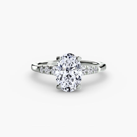 Solitaire with Shoulder Accents