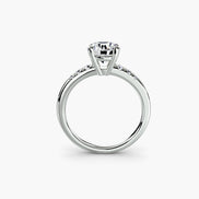 Solitaire with Shoulder Accents