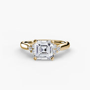 Solitaire with Cluster Shoulders 2