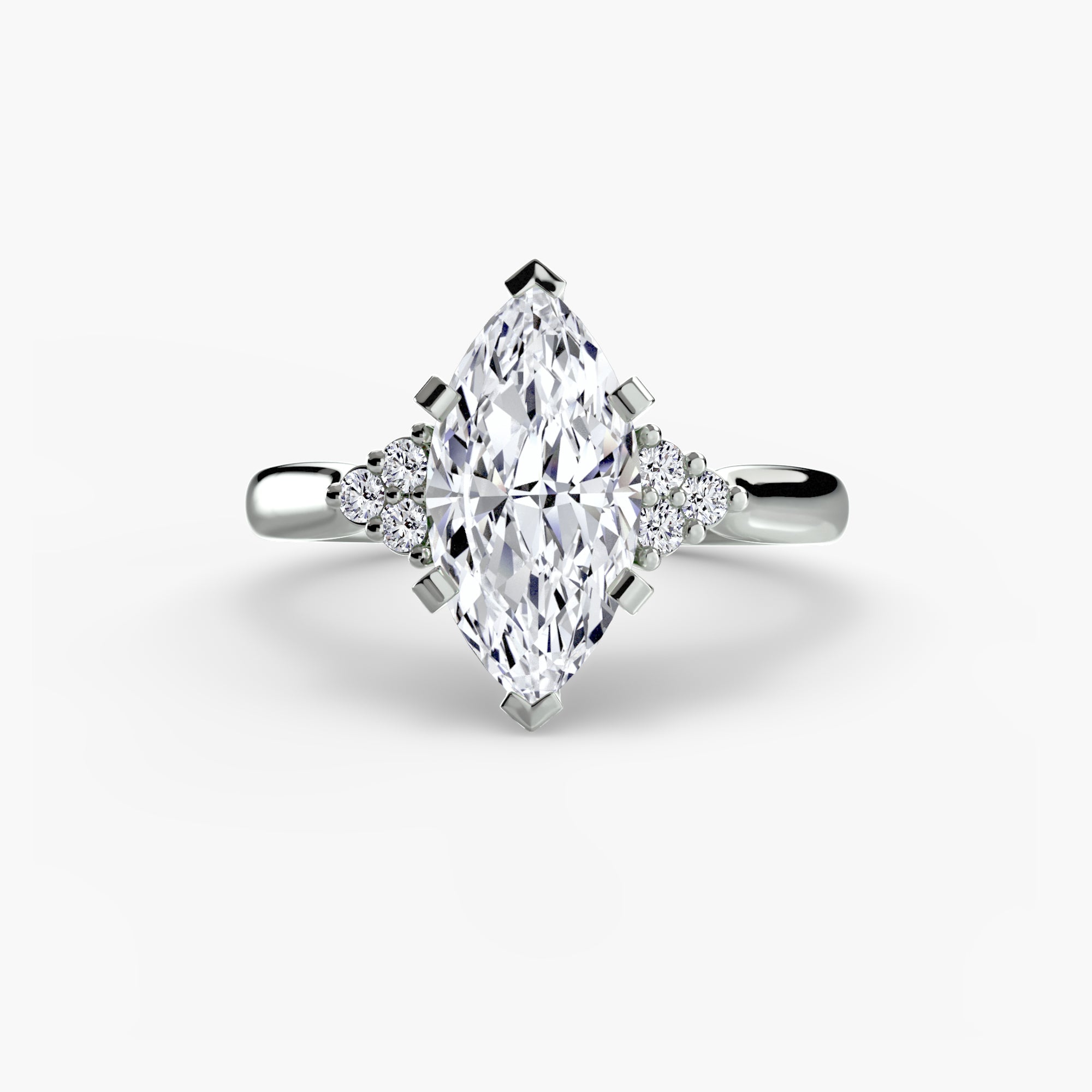 The Cluster Shoulder Solitaire, Wide
