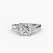 Solitaire with Cluster Shoulders 2