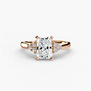 Solitaire with Cluster Shoulders 2