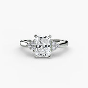Solitaire with Cluster Shoulders 2