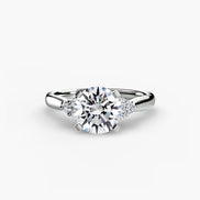 Solitaire with Cluster Shoulders 2