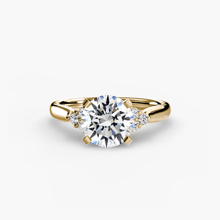 Solitaire with Cluster Shoulders 2