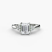 Solitaire with Cluster Shoulders 2