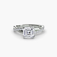 The Emerald Twist Pavé Ring
