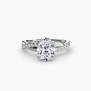 The Emerald Twist Pavé Ring