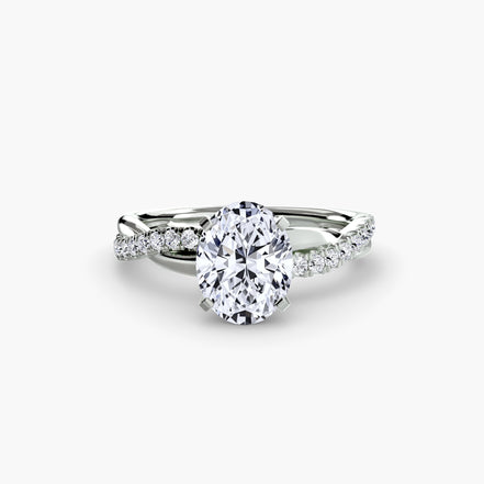 The Emerald Twist Pavé Ring
