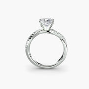 The Emerald Twist Pavé Ring